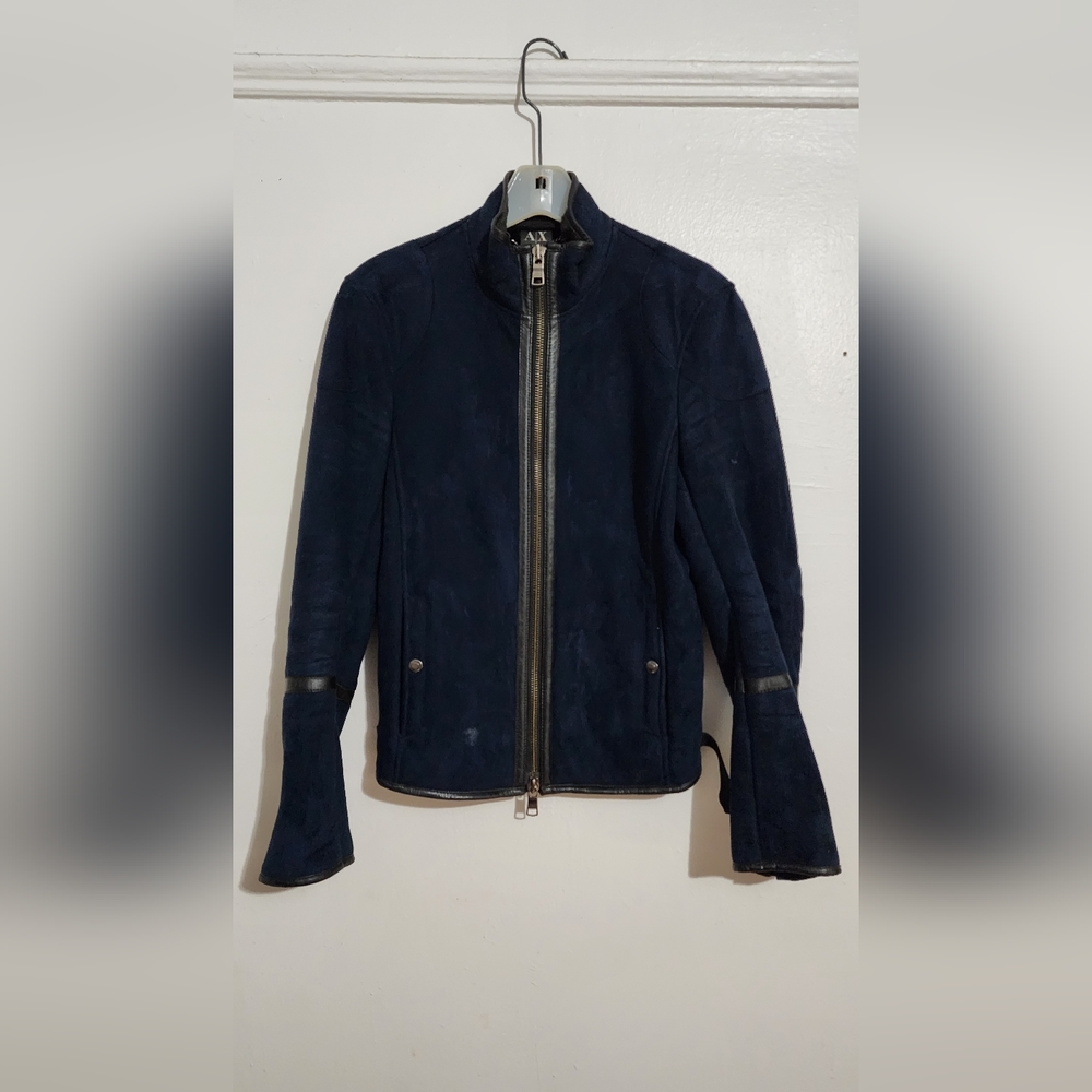 Armani Exchange Faux Suede 2010 Fall Moto Jacket